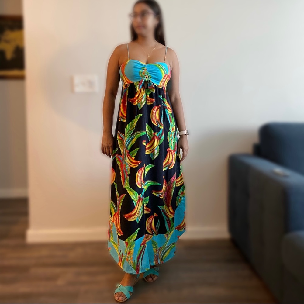 One of my all time favorites, summer banana print maxi dress from Farm Rio!